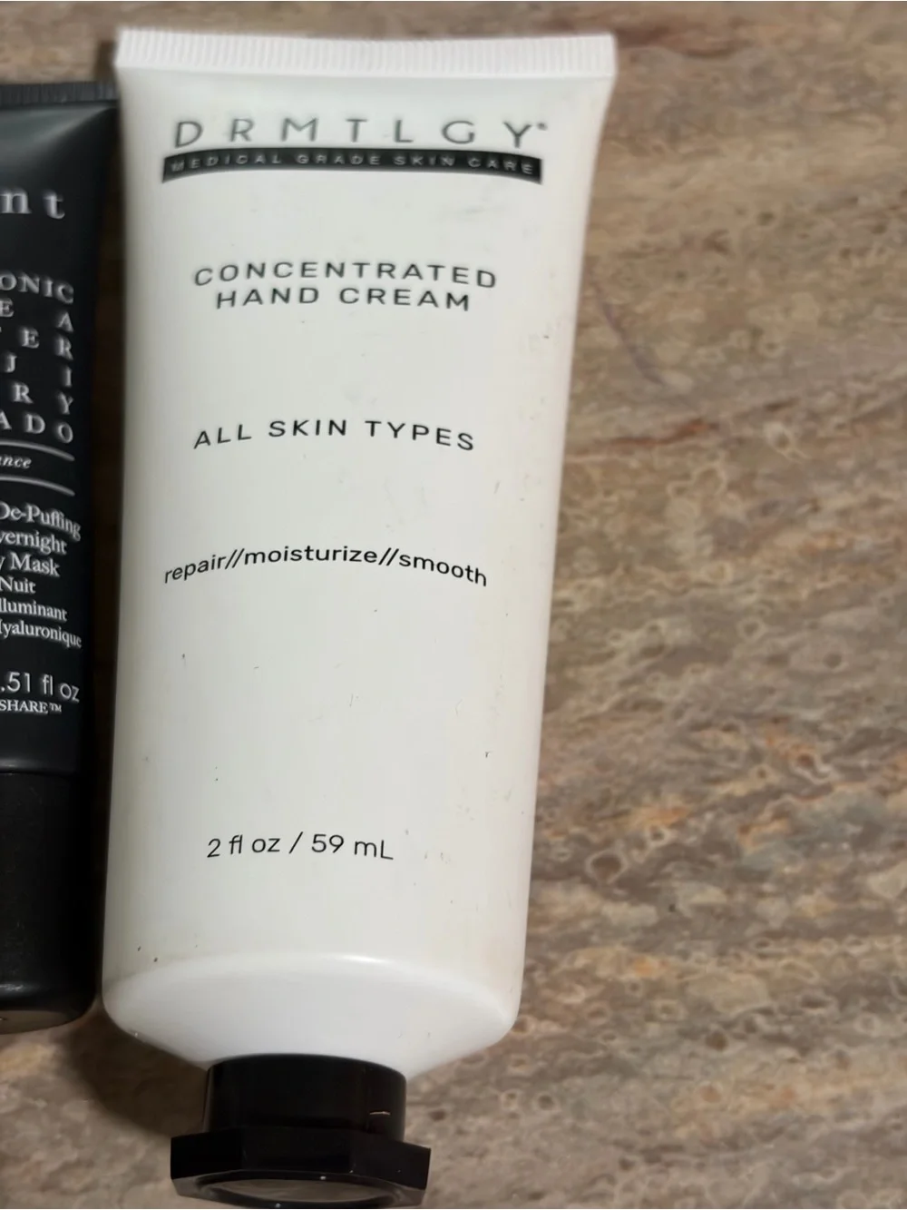 Beekman 1802 Dewy Eyed serum, DRMTLGY Hand Cream, Avant eye recovery mask